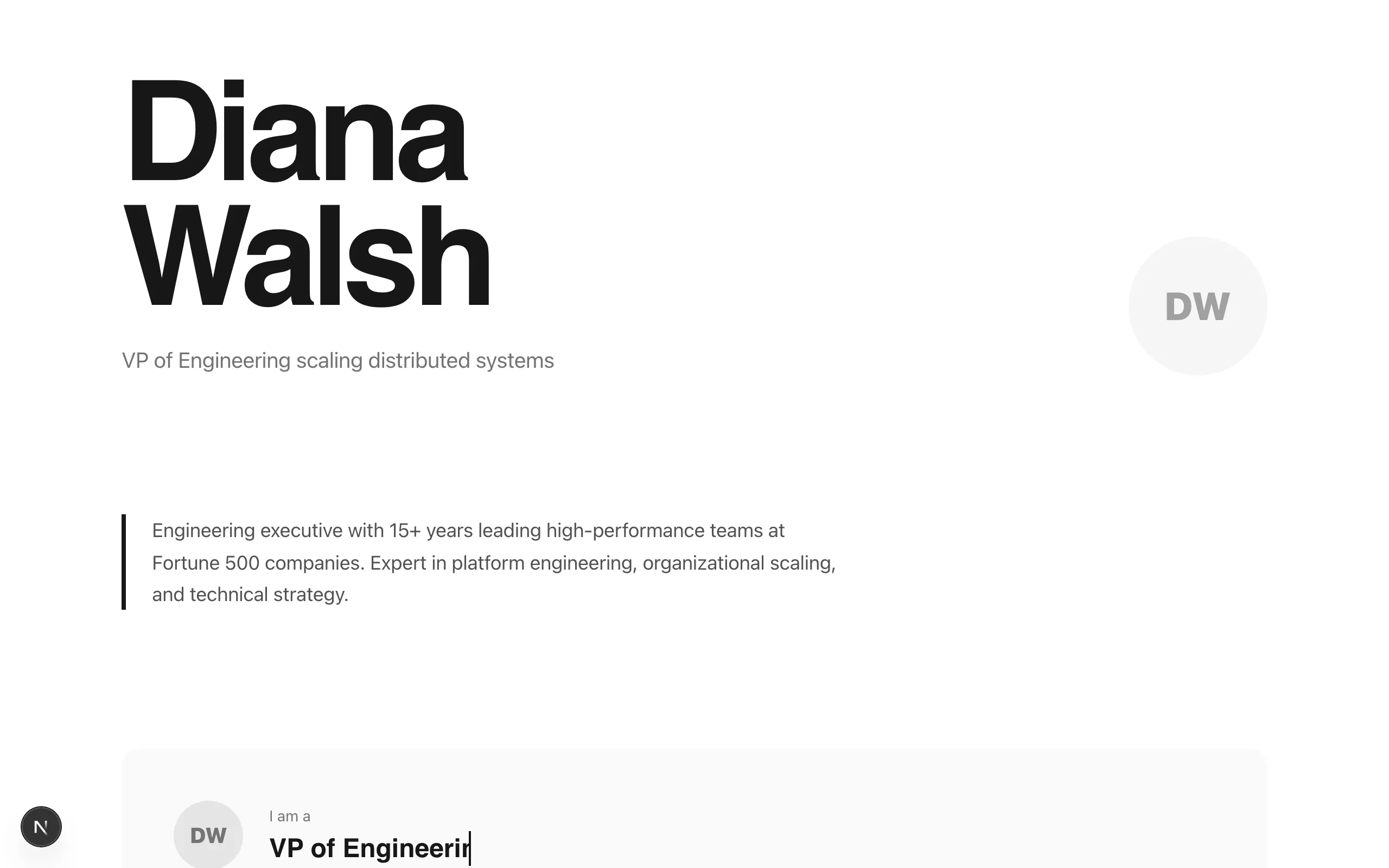 Diana Walsh - Corporate template