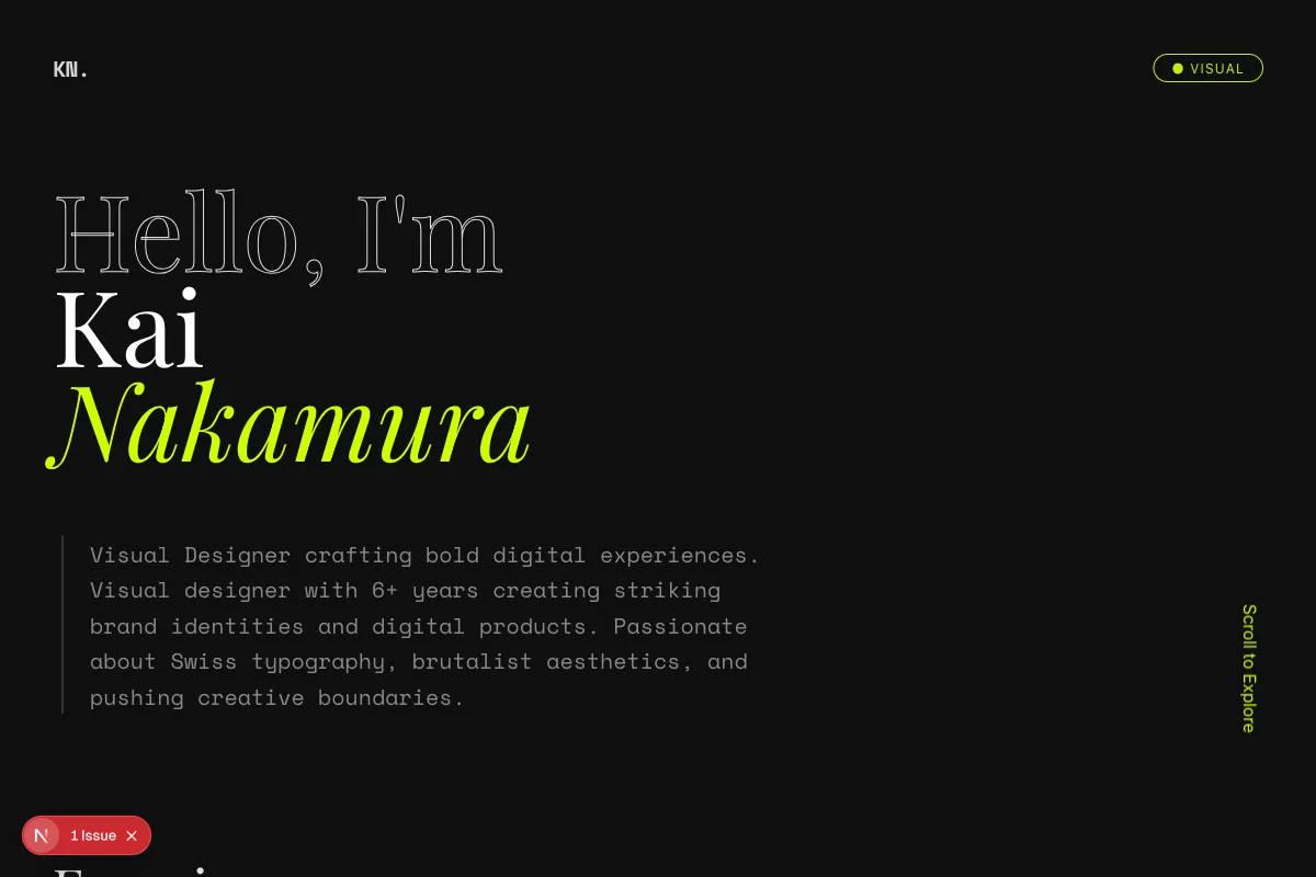 Kai Nakamura - DesignFolio template