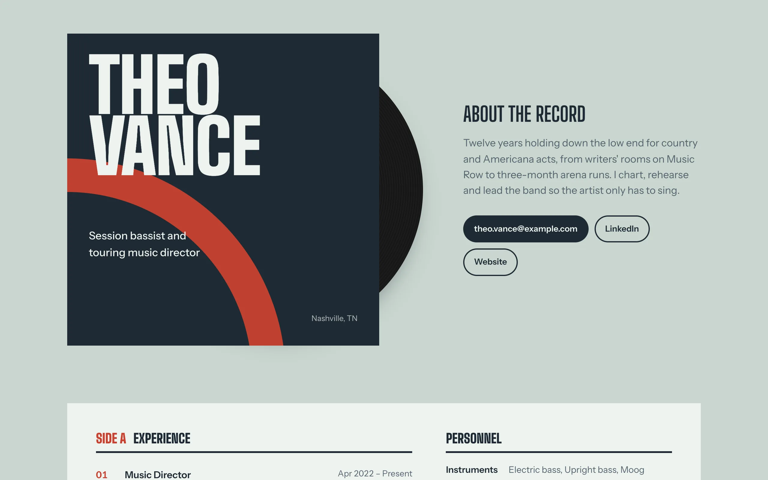 Liner Notes design