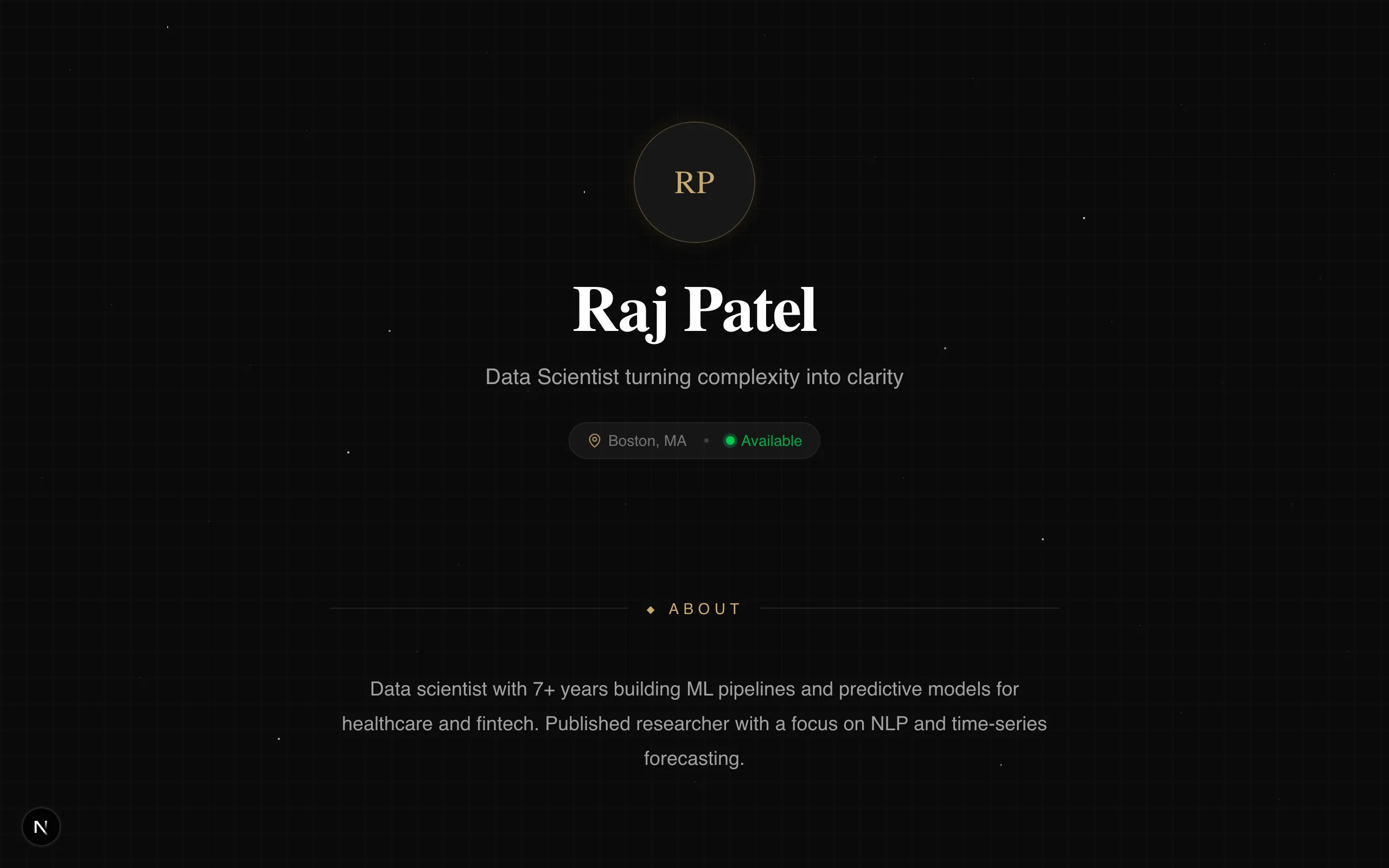 Raj Patel - Midnight template