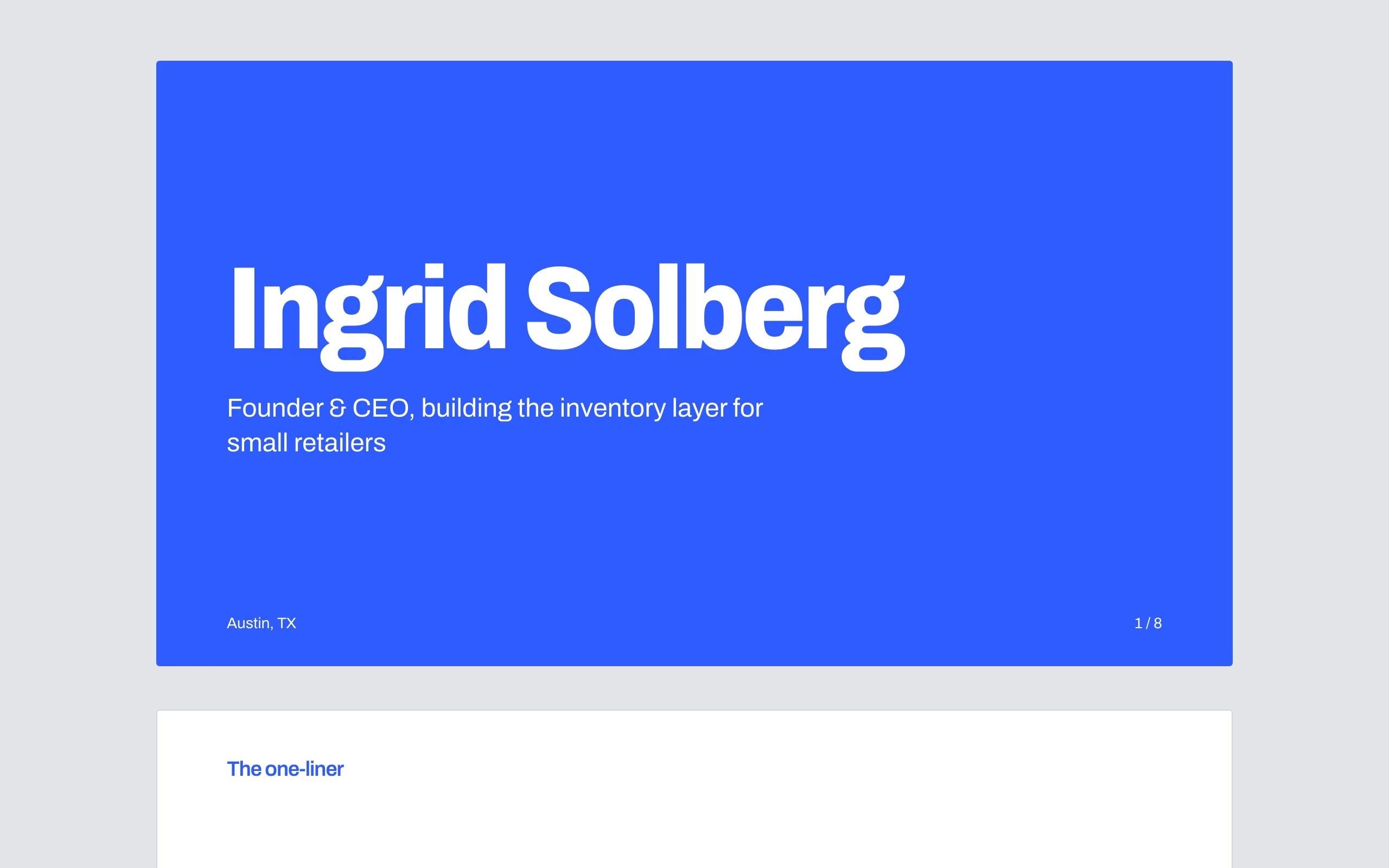 Pitch Deck design